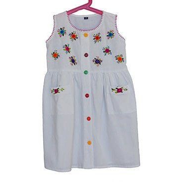 Cotton Dress Zinnias 8 - Ages 2-3 years - Pretty & Fairtrade from Quetzal Artisan