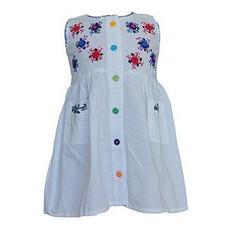 Cotton Dress Red Flowers 4 - Age 1 to 2 - Lovely and Fairtrade from Quetzal Artisan