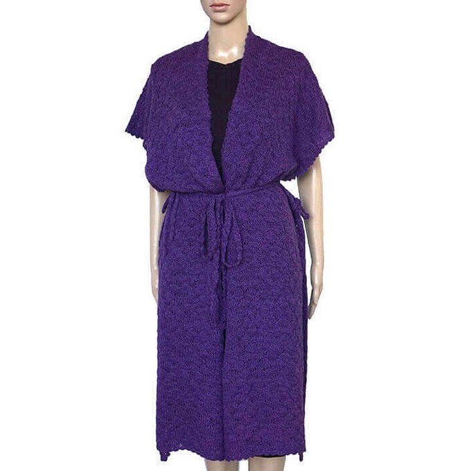 Poncho Tunic Purple - Handmade - Stylish and Versatile from Quetzal Artisan