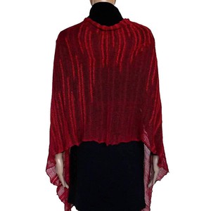 Shawl Crimson Red - Bamboo and Pima Cotton - Lightweight from Quetzal Artisan