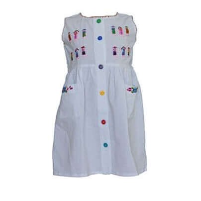 Cotton Dress Small Dolls 4 - Age 1-2 Years - Pretty and Fair from Quetzal Artisan