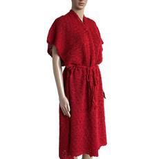 Poncho Tunic Red - Handwoven - Alpaca Wool - Stylish & Warm via Quetzal Artisan