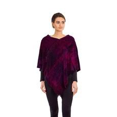 Poncho Magenta - Organic Bamboo - Sustainable and Fairtrade via Quetzal Artisan