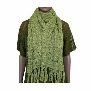Shawl Spring Green - Handwoven with Organic Pima Cotton from Quetzal Artisan