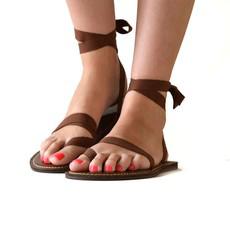 Sandals Brown Sugar - Lace Up - Handmade and Fairtrade via Quetzal Artisan