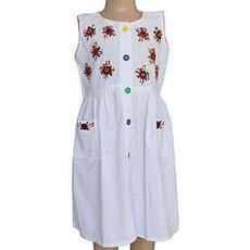 Cotton Dress Asters 10 - Size 3-4 Years - Pretty & Fairtrade via Quetzal Artisan