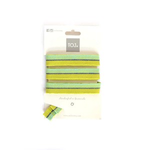 Sandals Green Stripes - Lace Up - Beads Ornament - Fairtrade from Quetzal Artisan