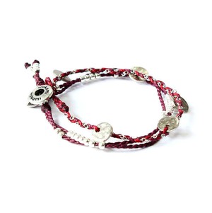 Bracelet Burgundy - 2 strands - Handmadel and Fairtrade from Quetzal Artisan