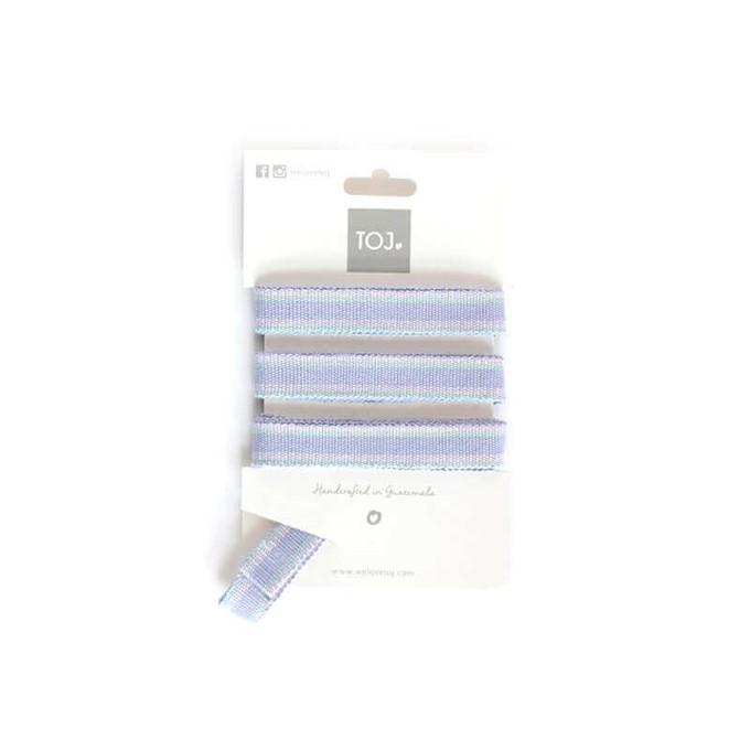 Sandals Pastel blue - Lace Up - Cottons Straps - Fairtrade from Quetzal Artisan