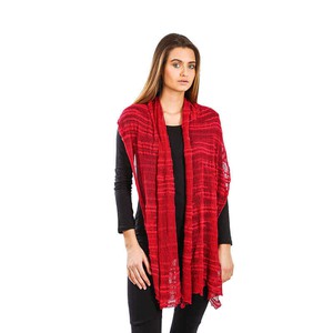 Shawl Crimson Red - Bamboo and Pima Cotton - Lightweight from Quetzal Artisan