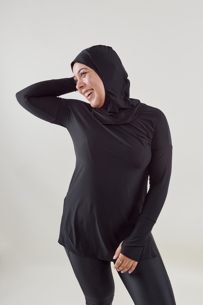Black Modest Workout Top from Ran By Nature