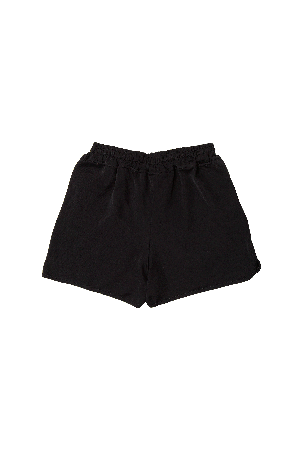 Black Unisex Multipurpose Drawstring Waist Shorts from Ran By Nature
