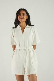 Barefoot in the Park Romper in Off-white via Reistor