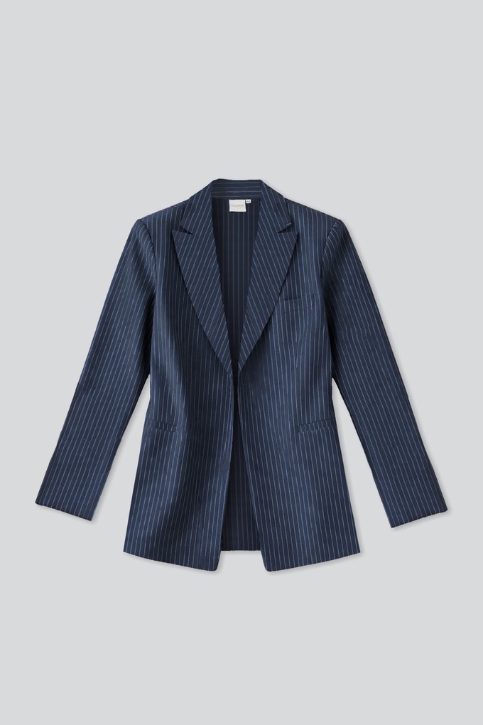 The Weekday Blazer in Blue Stripes from Reistor