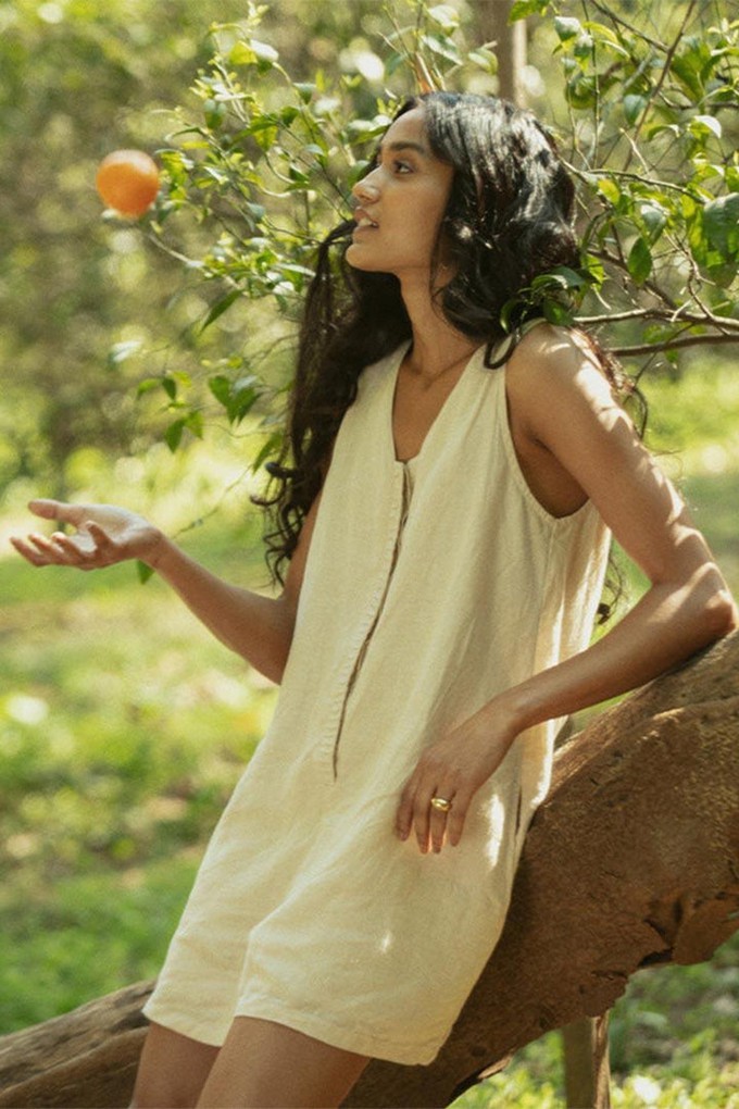 Romp and Play Romper In Neutral Beige from Reistor