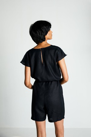 Smoke and Mirrors Romper in Black from Reistor