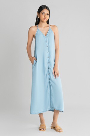 In the Mood for Love Denim Maxi Dress from Reistor