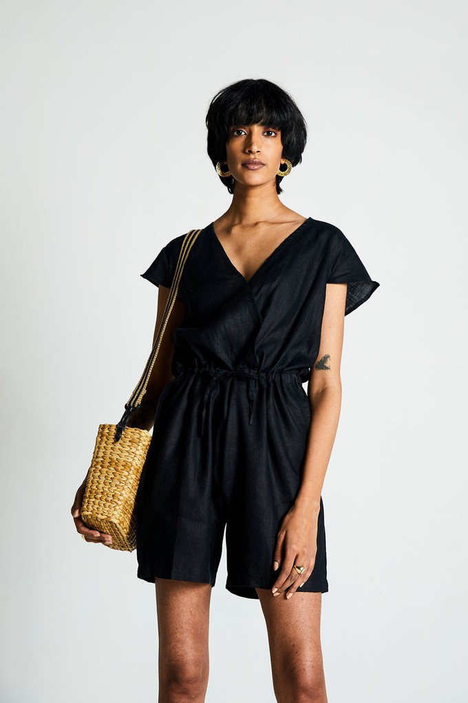 Smoke and Mirrors Romper in Black from Reistor