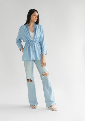 Travel Light Denim Jacket in Ocean Blue from Reistor