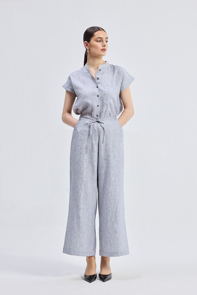 Relaxed-fit Shirt Set in Linen Stripes from Reistor