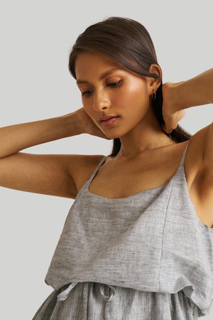 Strappy Pin Striped Maxi Dress from Reistor