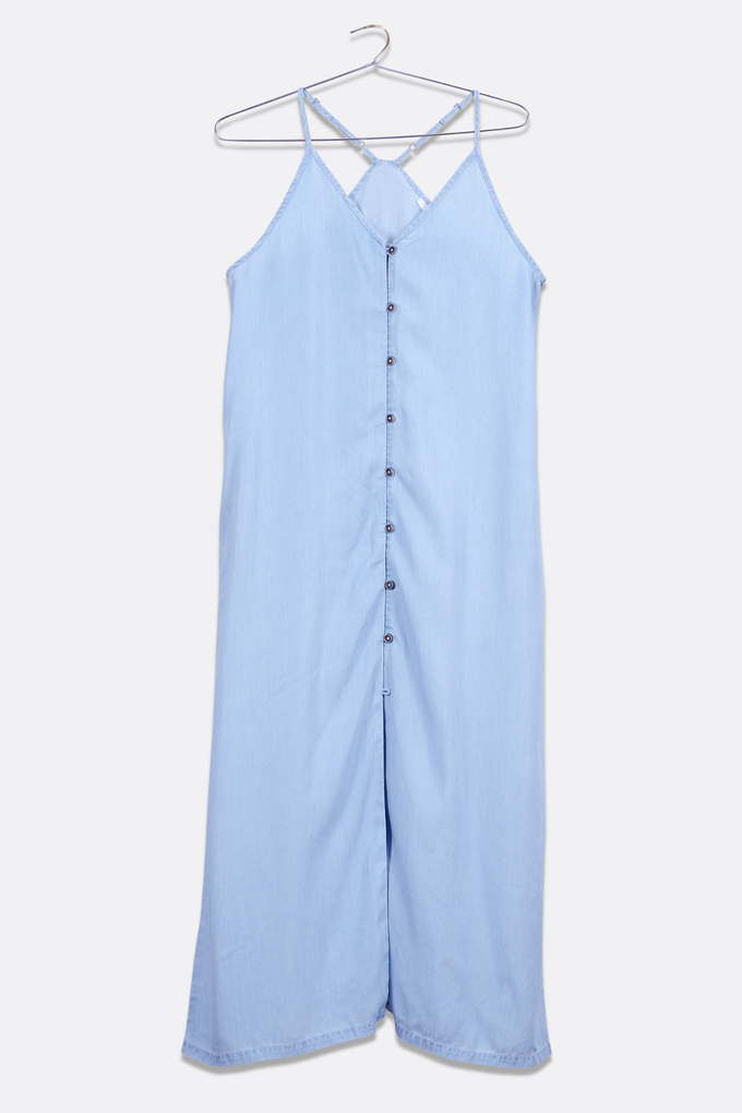 In the Mood for Love Denim Midi Dress from Reistor