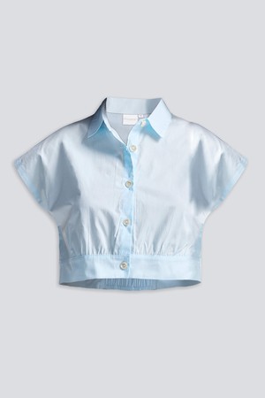 Oversized Crop Shirt in Summer Blue from Reistor