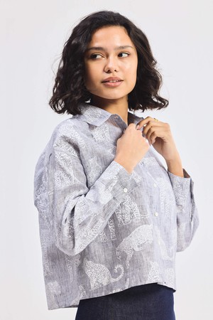 Oversized Boxy-fit Shirt in Animal Print from Reistor