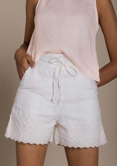 Raindrops on Flip Flops Shorts in Coconut White via Reistor