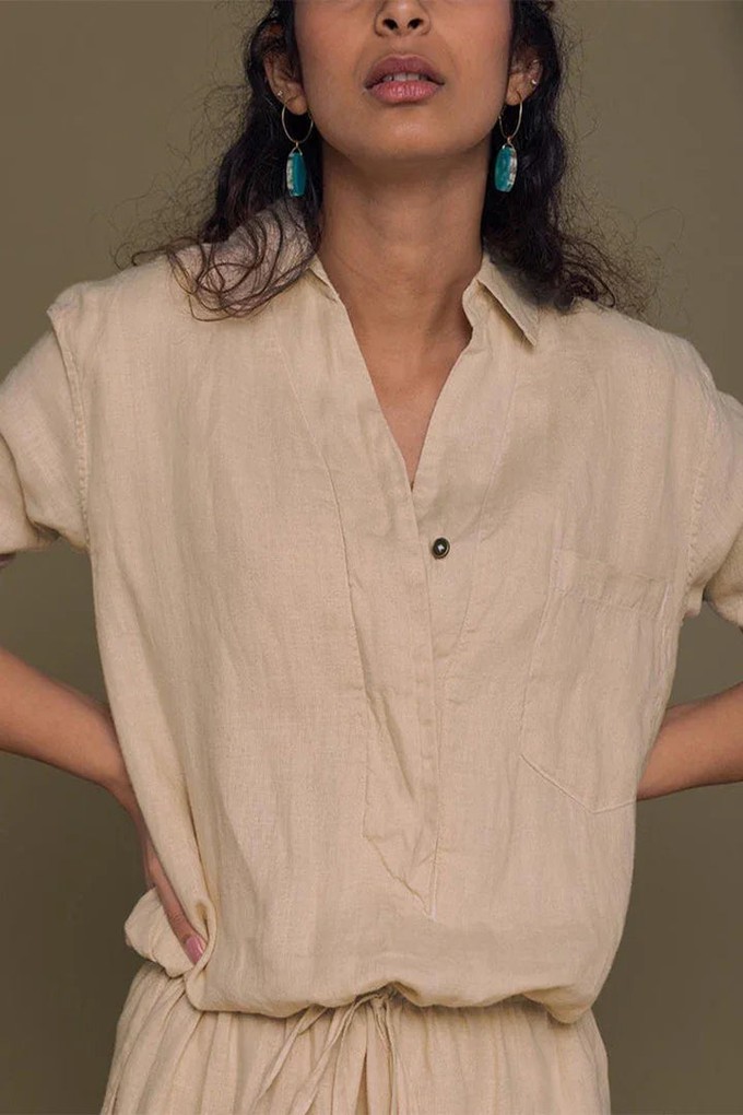 Meet me by the Cliff Dress in Neutral Beige from Reistor