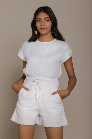 Sandcastle Saturdays Top in White from Reistor