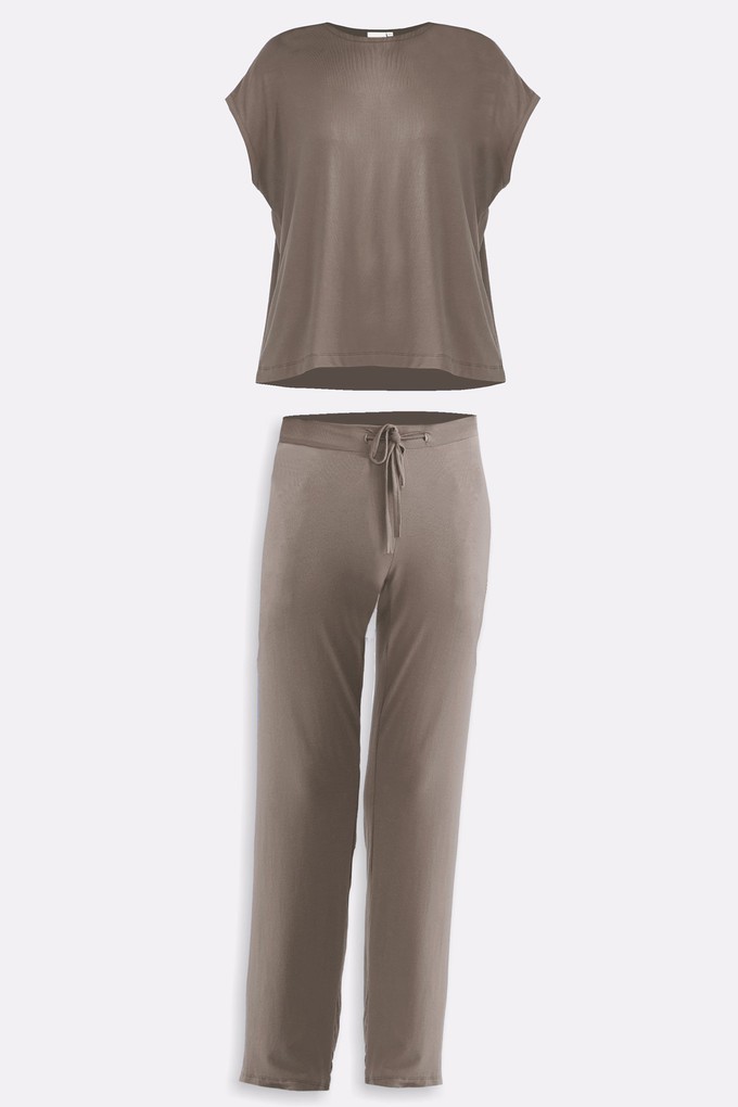 Relaxed Tee Set in Brown from Reistor