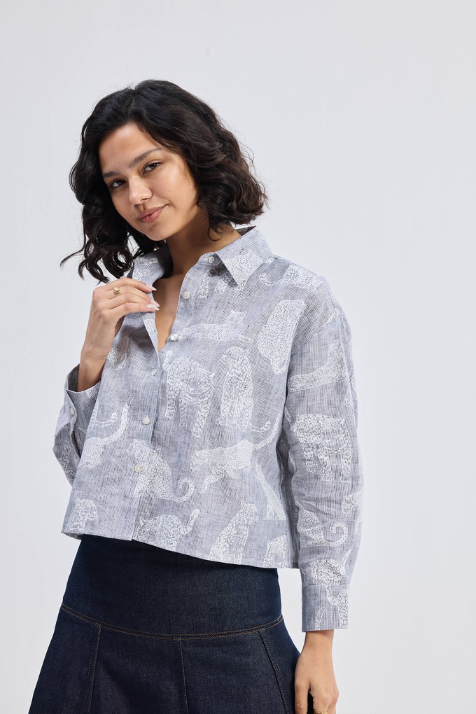 Oversized Boxy-fit Shirt in Animal Print from Reistor