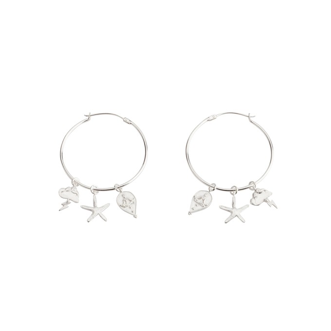 Multi Charm Hoop Earrings from Rize