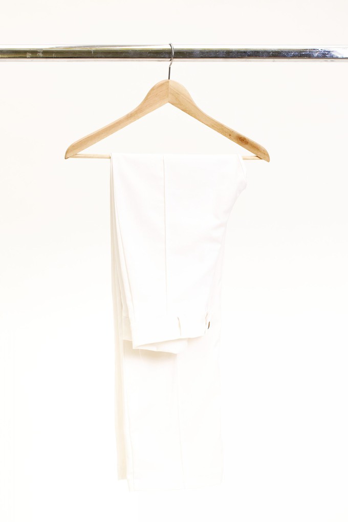 White High Waisted Straight Pantalon from Roses & Lilies