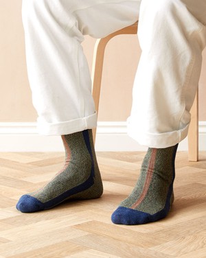 Organic Cotton Socks | Vertical Stripe Blue from ROVE