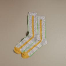 Organic Cotton Socks | Vertical Stripe Yellow via ROVE