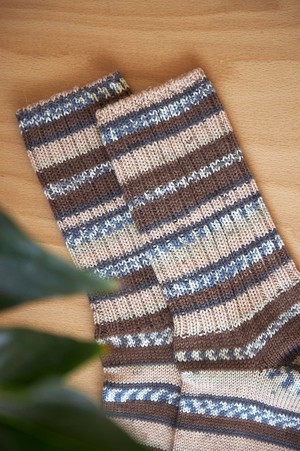Mens Wool Fair Isle Socks | Brown from ROVE