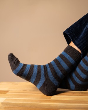 Fine Merino Wool Socks | Stripe Blue from ROVE