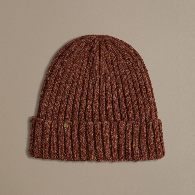 Unisex Donegal Beanie | Rust Red from ROVE