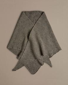 Triangle Scarf | Cedar Brown Stripe via ROVE