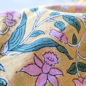Yellow Block-Printed Crossbody Mobile Phone Cell Phone Bag With Slim Pocket from Shakti.ism