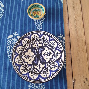 Indigo block-printed placemats set of 2, handmade table mats from Shakti.ism
