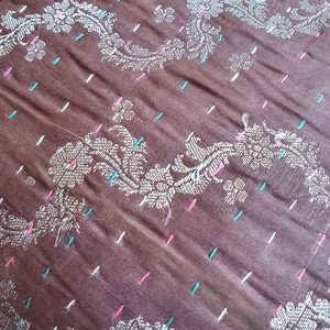 Silk sari cushion cover, mocha from Shakti.ism