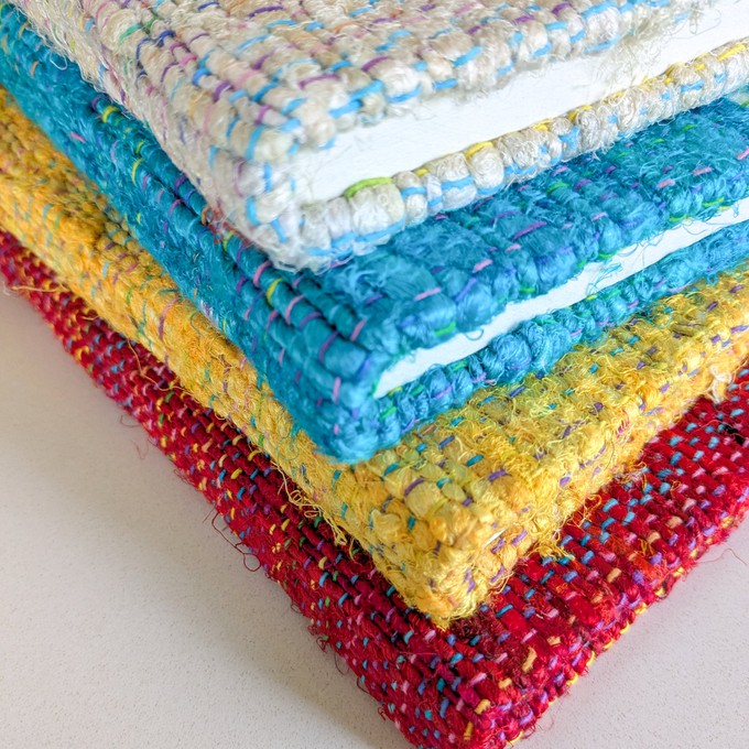 Handwoven Textured Hardcover Notebook – A5 Eco-Friendly Journal Fair Trade from Shakti.ism