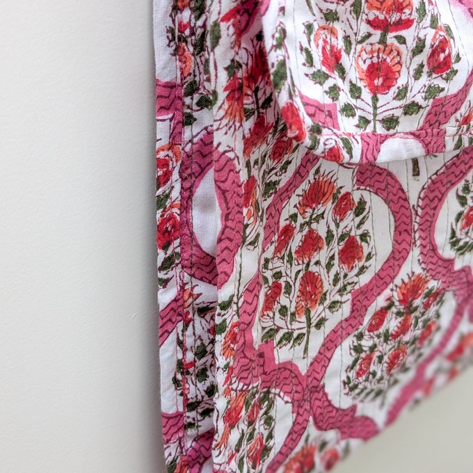 Quilted Block-Printed Cotton Crossbody Bag – Fair Trade Handmade Eco-Friendly Satchel from Shakti.ism