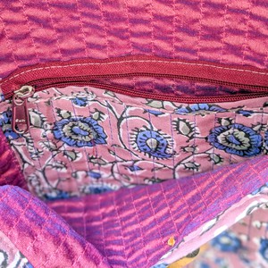 Quilted Block-Printed Cotton Crossbody Bag – Fair Trade Handmade Eco-Friendly Satchel from Shakti.ism