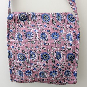 Quilted Block-Printed Cotton Crossbody Bag – Fair Trade Handmade Eco-Friendly Satchel from Shakti.ism