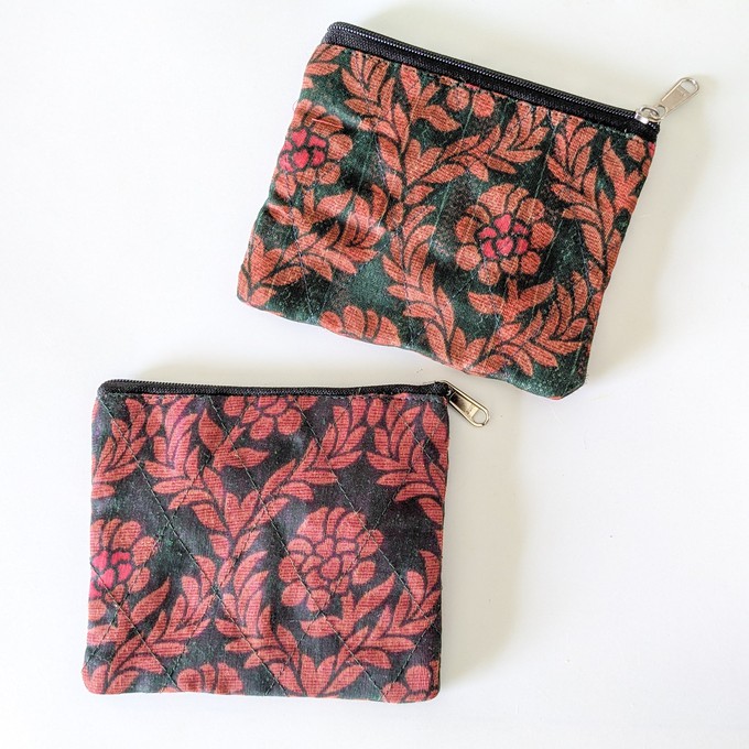 Handmade sari coin pouches from Shakti.ism