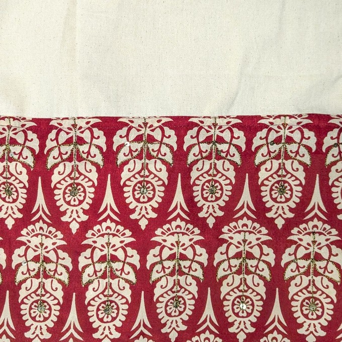 Half sari, half cotton tote bag, ethically handmade in India from Shakti.ism